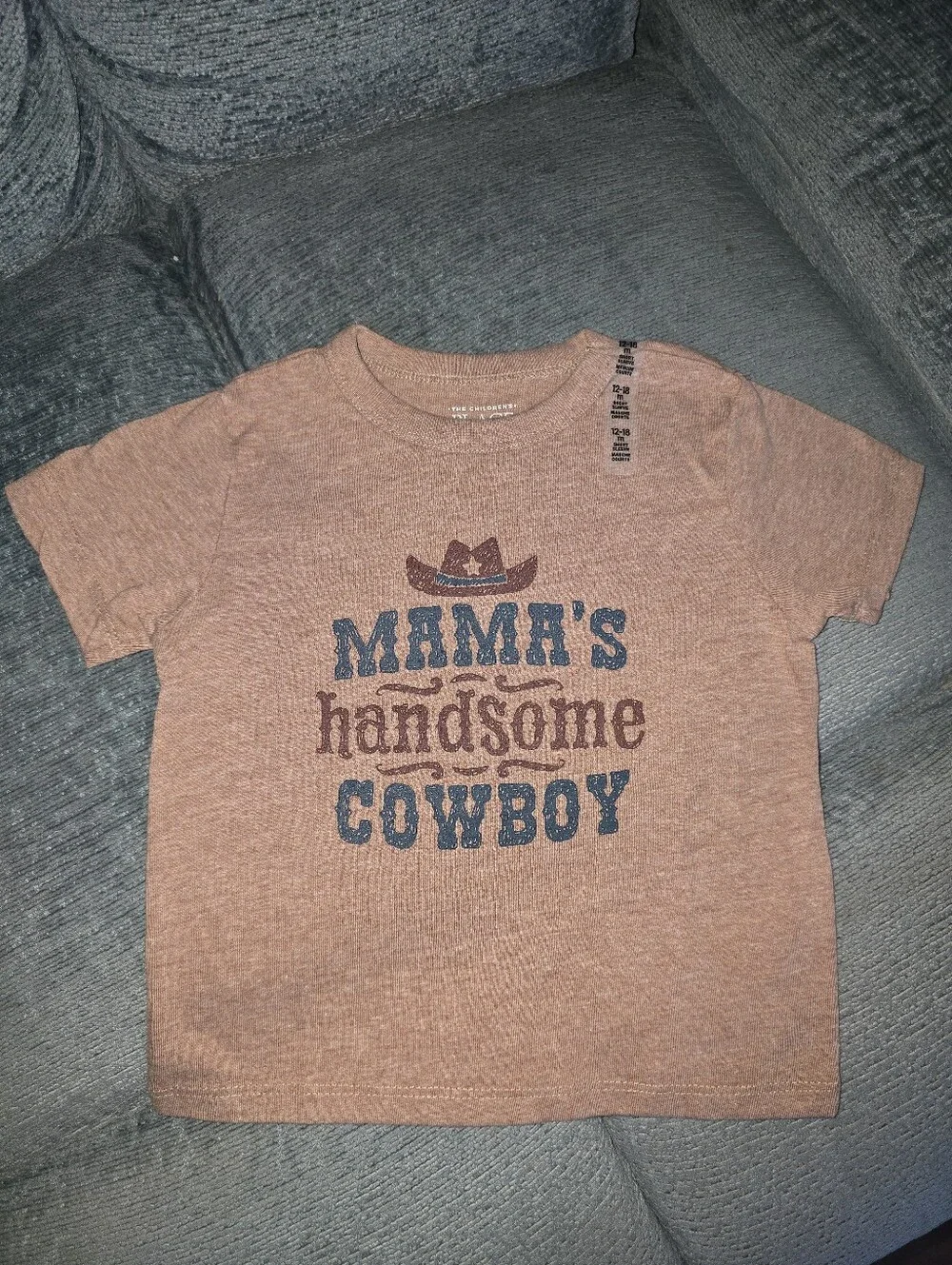 The Children's Place Brown 'Mama's Handsome Cowboy' Short Sleeve Tee